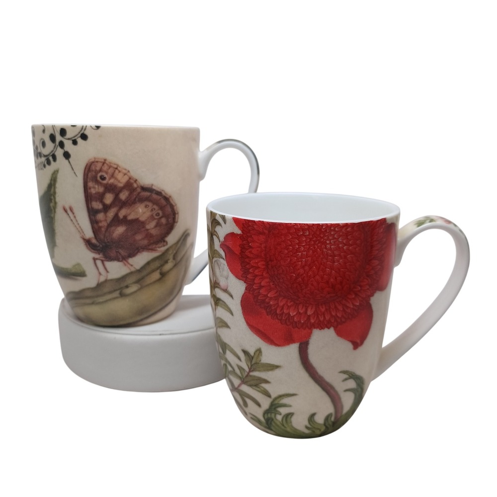 Getty Museum Mira Calligraphia Monumenta Floral Butterfly Mug Set 2pc 4in 2025